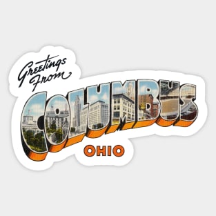 Greetings from Columbus Ohio Sticker